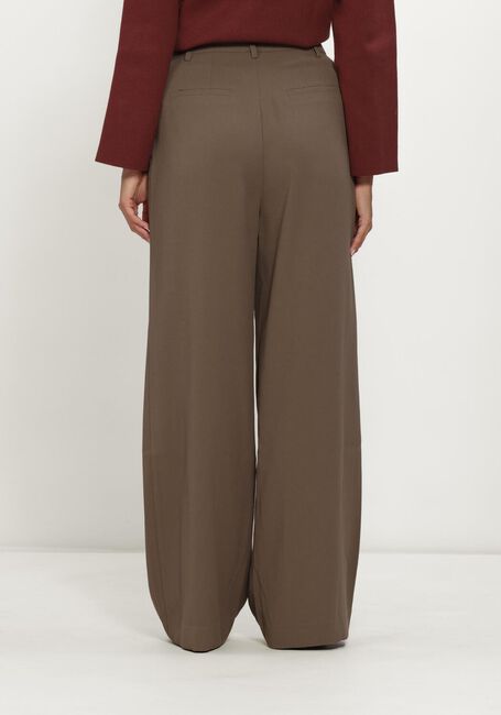 Khaki NEO NOIR Wijde broek ZOBA CREPE PANTS - large