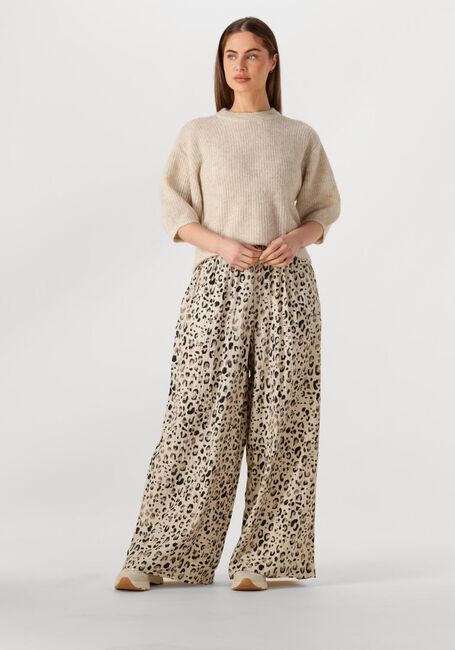 Beige MSCH COPENHAGEN Wijde broek MSCHALYONA VLORA HW PANTS AOP - large