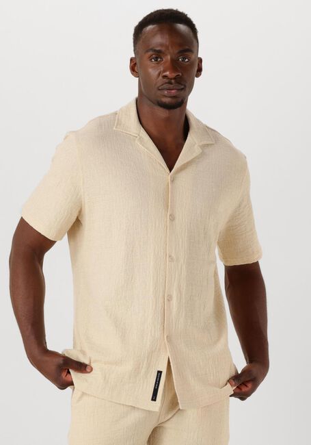 Beige BUTCHER OF BLUE Casual overhemd RIPLEY STRUCTURE SHIRT - large