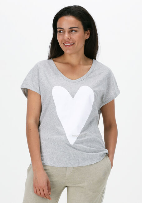 Grijze 10DAYS T-shirt TEE HEART - large