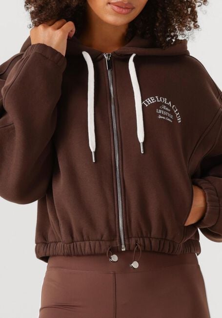 Bruine THE LOLA CLUB Sweater MAYA ZIP THROUGH HOODIE - large