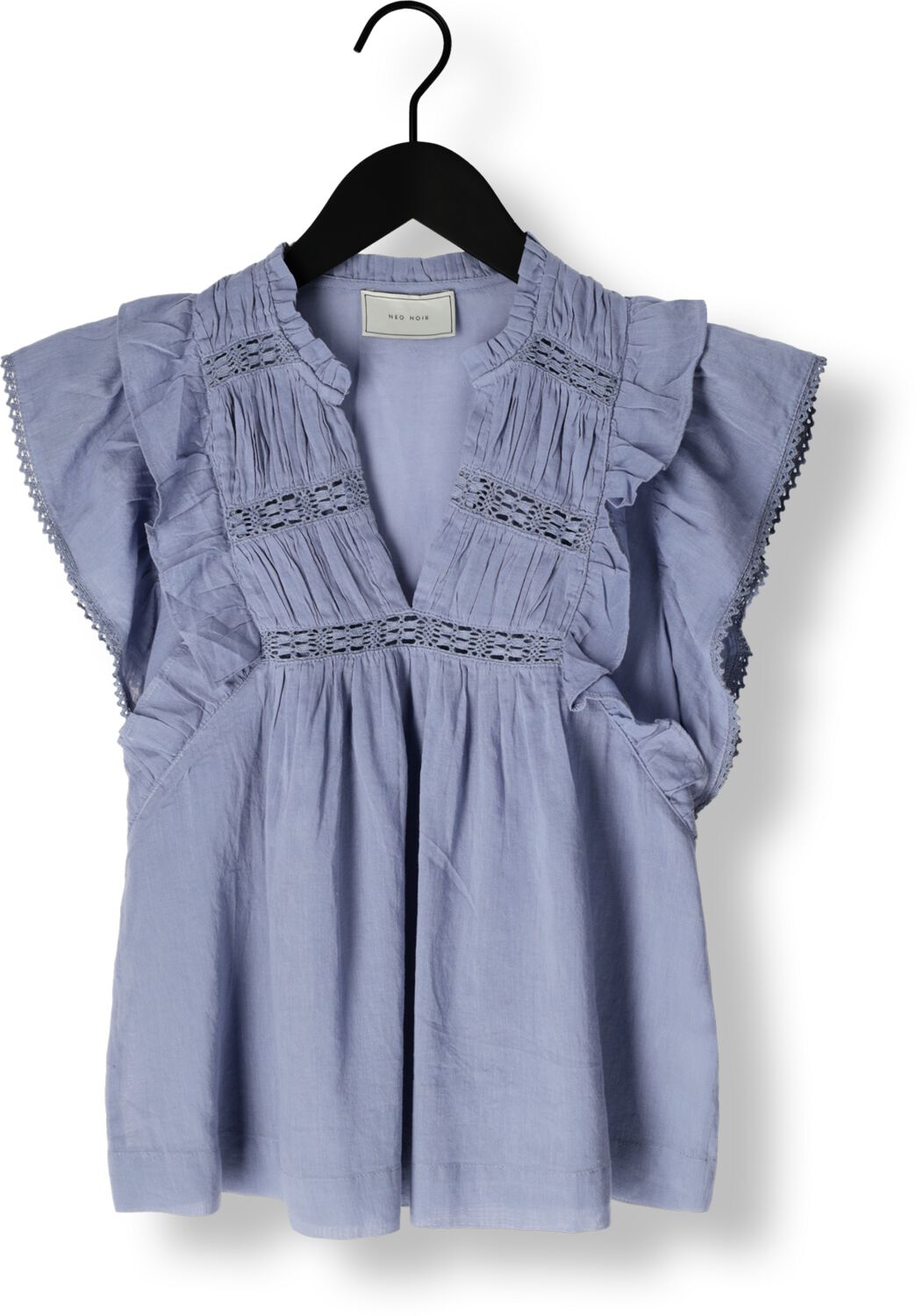 NEO NOIR Dames Blouses Jayla S Voile Top Blauw