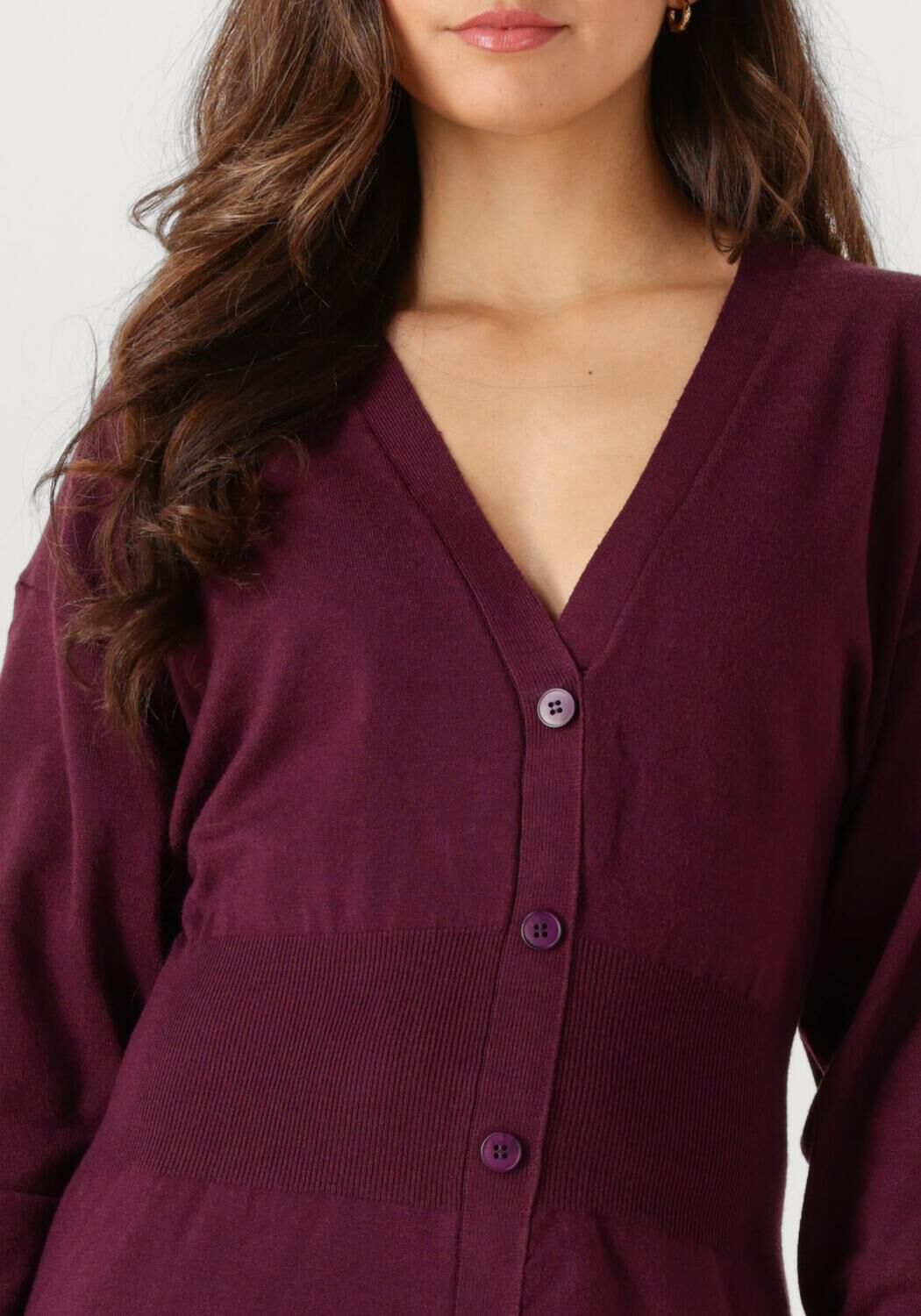 Ydence Dames Jurken Knitted Dress Claudia - Bordeaux, foto 4