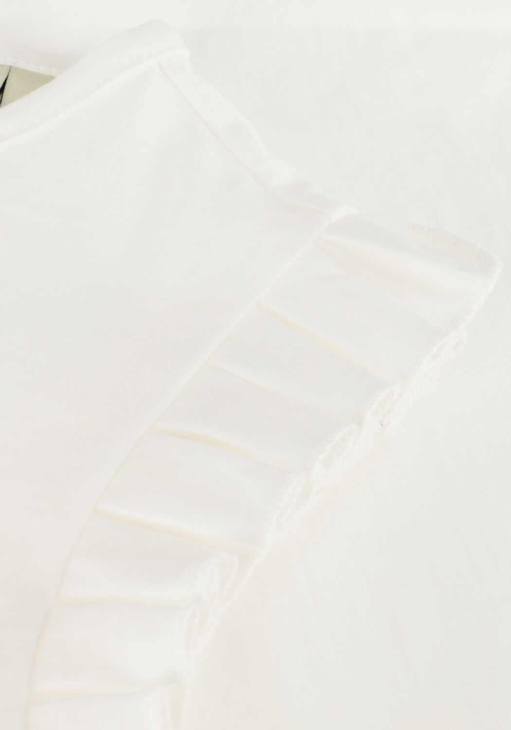 Gebroken wit LIKE FLO Top SLUB TEE RUFFLE SHOULDER - large