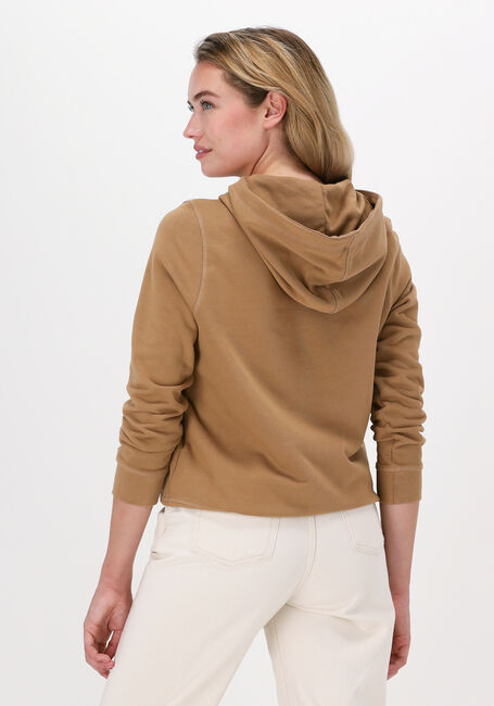 Khaki TOMMY HILFIGER Sweater REGULAR FLOCK HOODIE - large