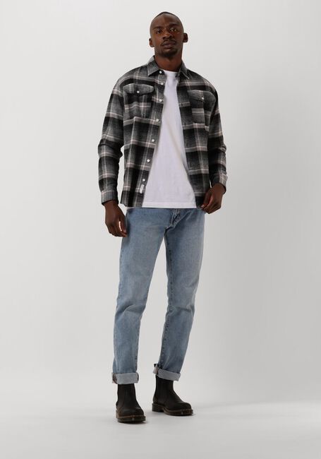 Donkerblauwe SELECTED MEN Overshirt REGSCOT CHECK SHIRT - large