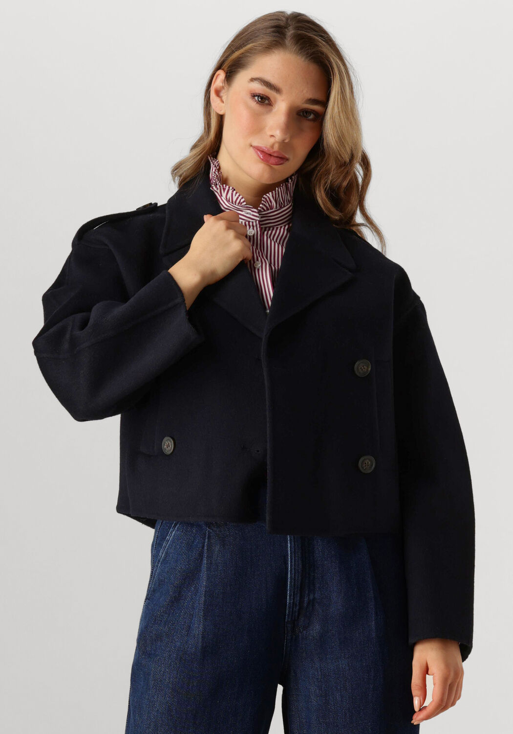 Vanessa Bruno Stijlvolle Beran Jas in Blauw Blue Dames
