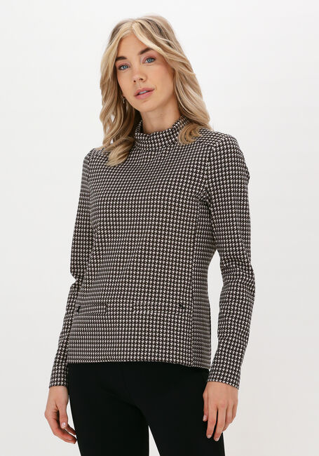 Bruine VANILIA Tops & T-shirts PIUED DE POULE TOP - large