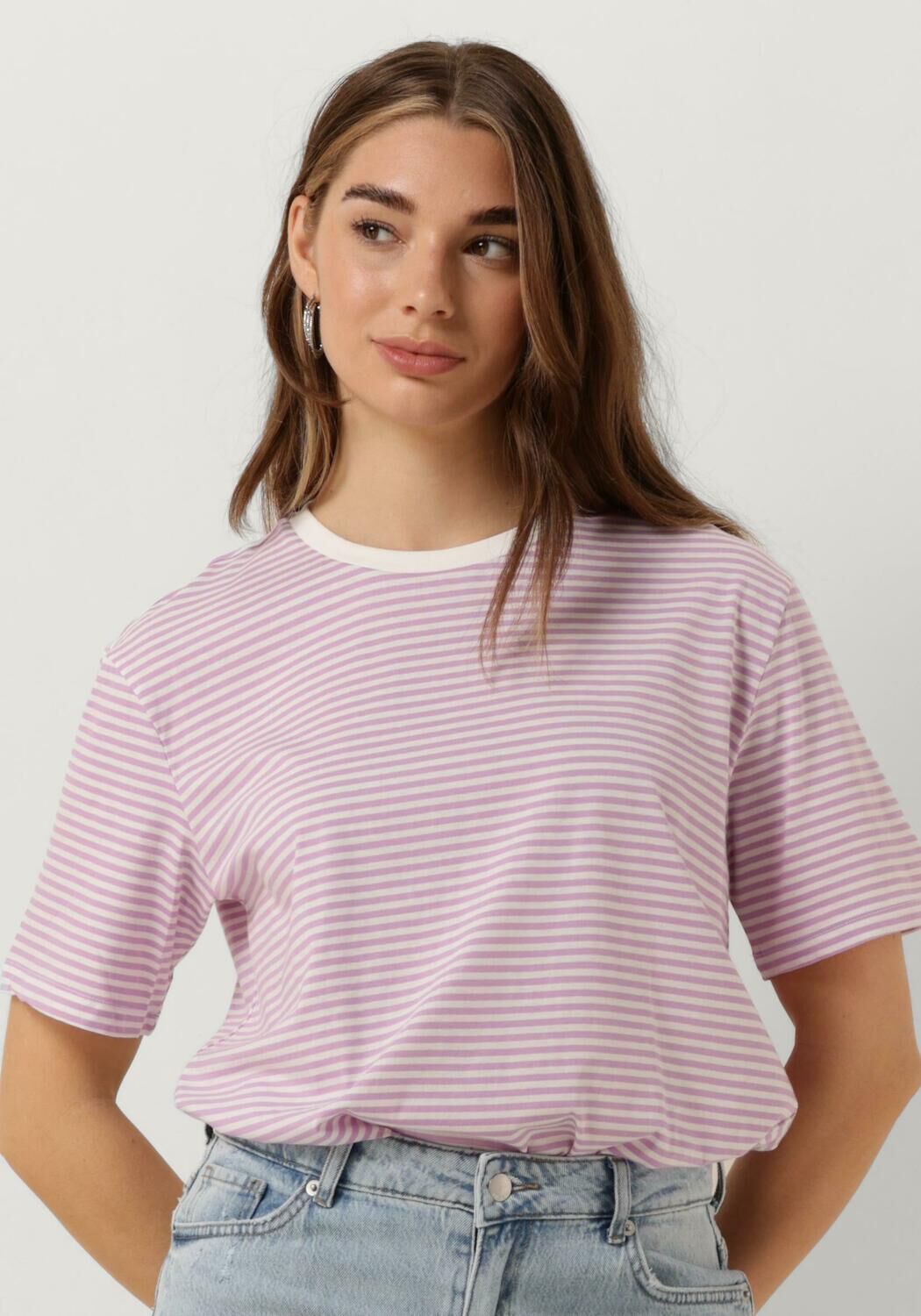 MSCH COPENHAGEN Dames Tops & T-shirts Mschhadrea Tee Stp Paars