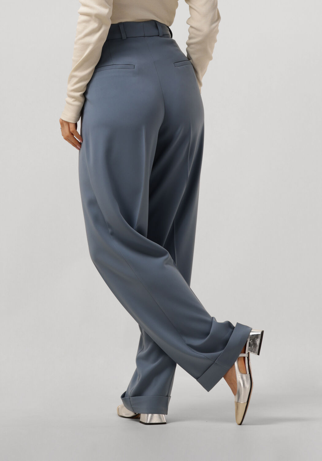 VANILIA Dames Broeken Regular Fit Crepe Tailored Zwart