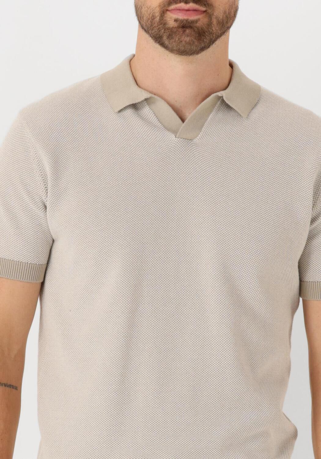 GENTILUOMO Heren Polo's & T-shirts Polo No Button Ss K2022-280 Zand