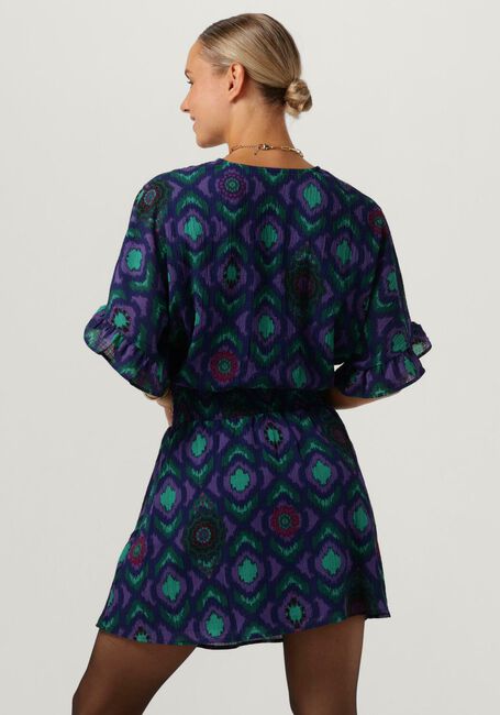 Paarse ALIX THE LABEL Mini jurk LADIES WOVEN IKAT FAKE WRAP DRESS - large