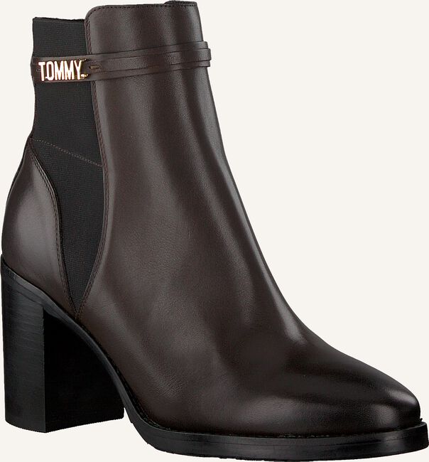 Bruine TOMMY HILFIGER Enkellaarsjes BLOCK BRANDING HIGH HEEL Bruine TOMMY HILFIGER Enkellaarsjes BLOCK BRANDING HIGH HEEL - large