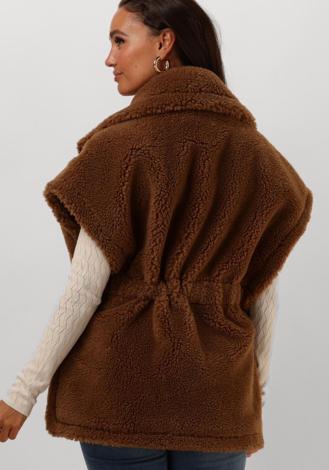 LIU JO Dames Blazers Gilet Ts. Teddy Camel