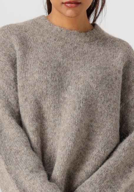 Grijze SELECTED WOMEN Trui SLFGABRIELLA LS KNIT NEW O-NECK - large