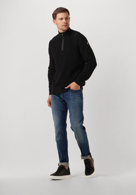 Zwarte VANGUARD Trui HALP ZIP COLLAR COTTON STRUCTURE - large