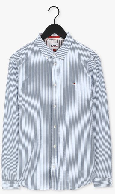 Blauwe TOMMY JEANS Casual overhemd TJM CASUAL STRIPE SHIRT - large