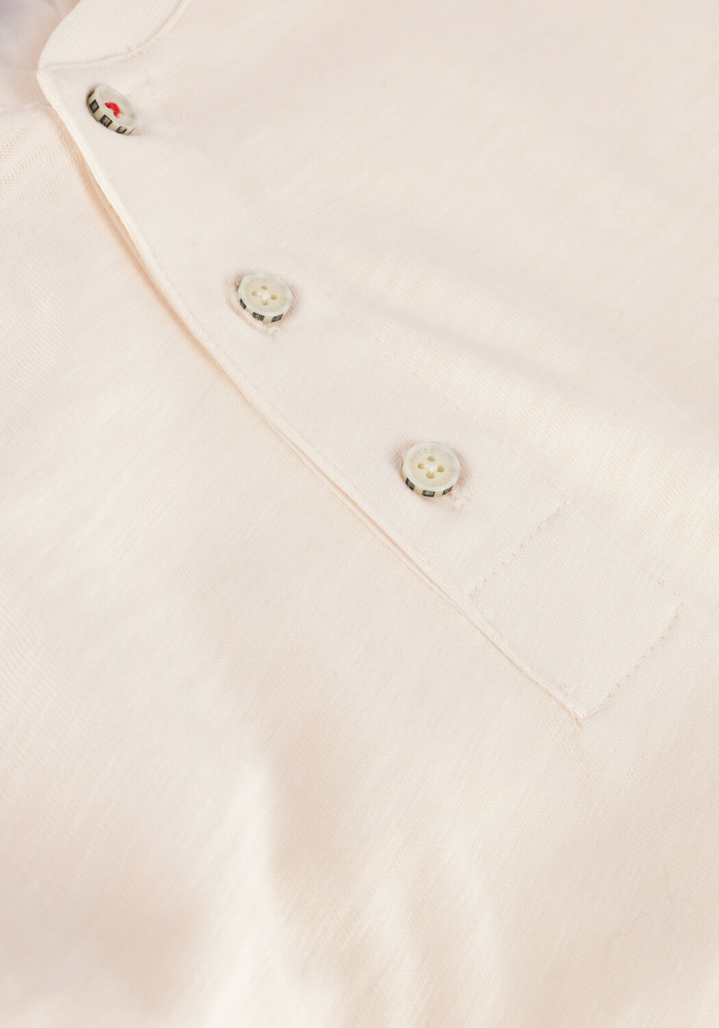 Gebroken wit SCOTCH & SODA Polo / T-shirt SLUB HENLEY LONG SLEEVE TEE - large