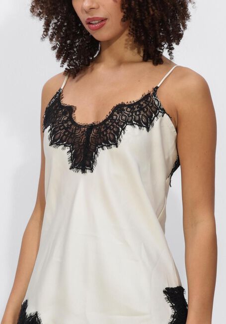 Beige HAUTE L'AMITI&Eacute; Tops & T-shirts NAOMI ASYM CONTRAST LINGERIE TOP - large