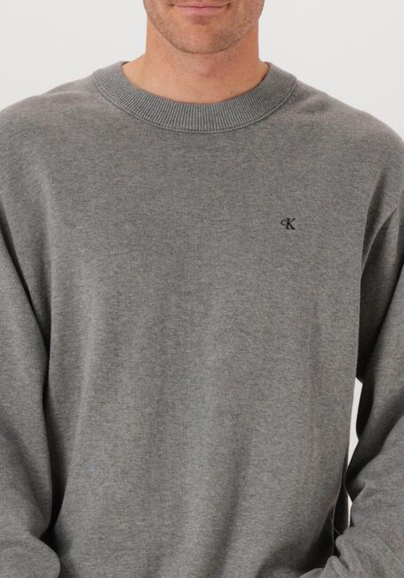Grijze CALVIN KLEIN Trui LS EZ CORRON CREWNK SWEATER 12GG - large