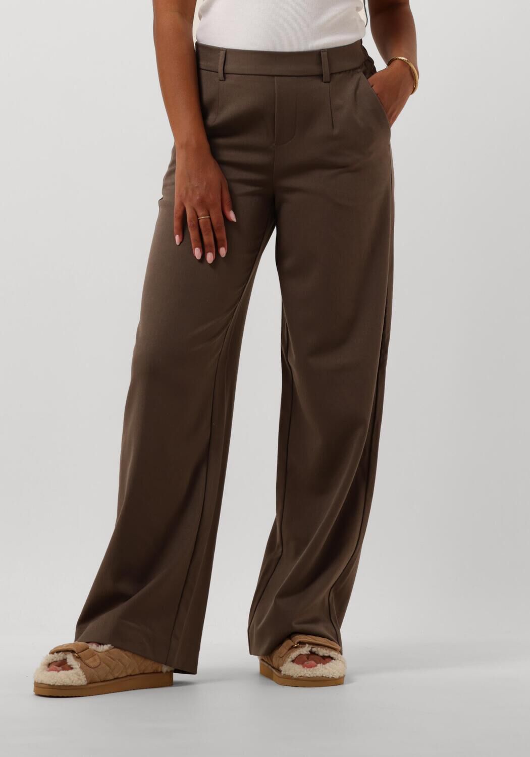OBJECT Dames Broeken Objlisa Wide Pant Bruin