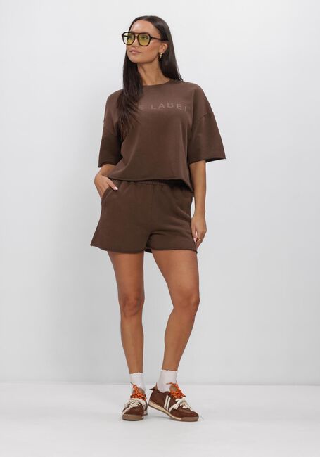 Bruine ALIX THE LABEL T-shirt LADIES KNITTED THE LABEL T SHIRT - large