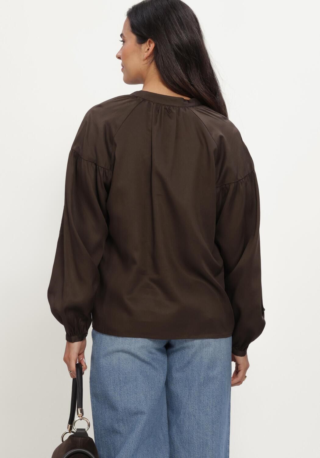 Bruine SELECTED WOMEN Blouses SLWDONNA LS SHIRT - large