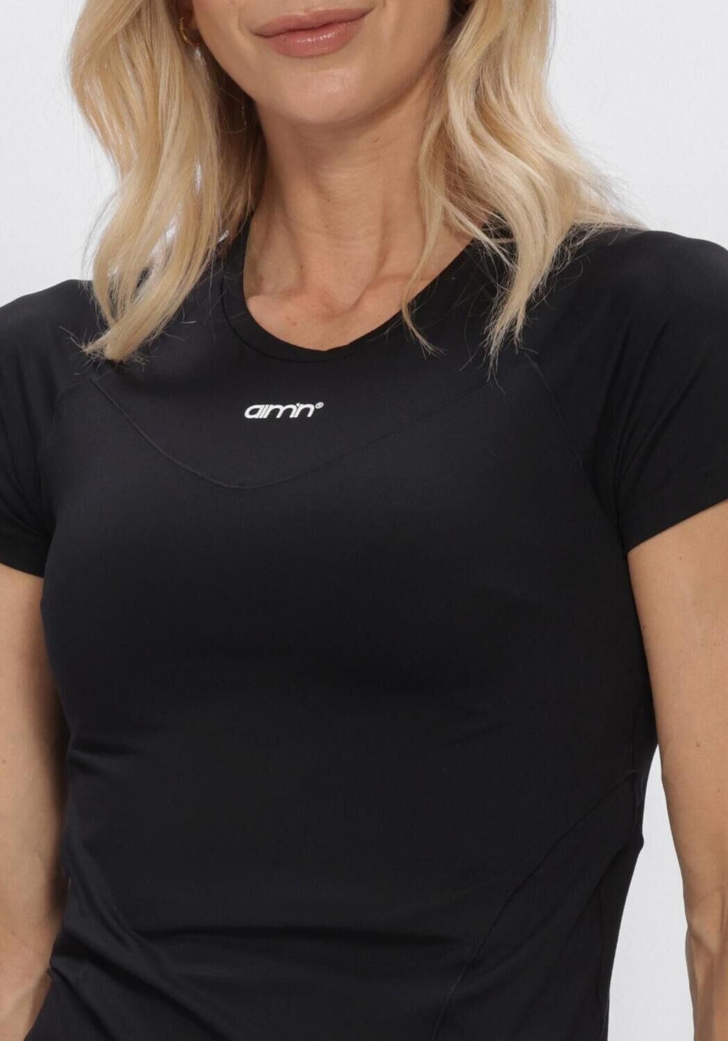 Zwarte AIM'N Sportshirts BLACK SOFT BASIC SHORT SLEEVE - large