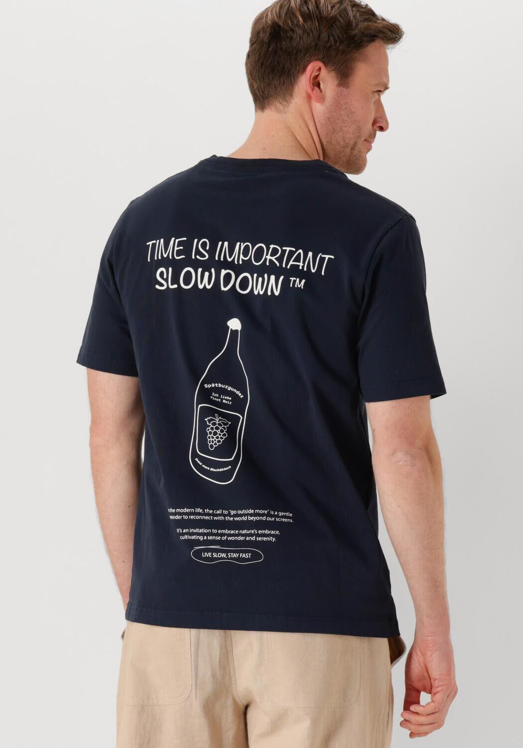 ANERKJENDT Heren Polo's & T-shirts Akkikki Seasonal Tee Donkerblauw