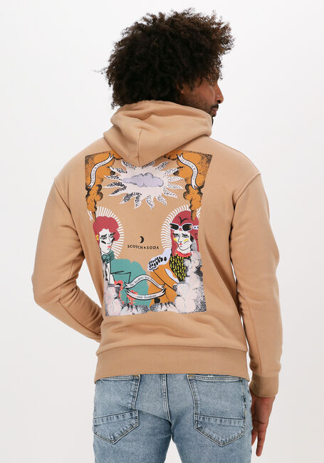 Beige SCOTCH & SODA Sweater 164108 - UNISEX - HOODY WITH " - large