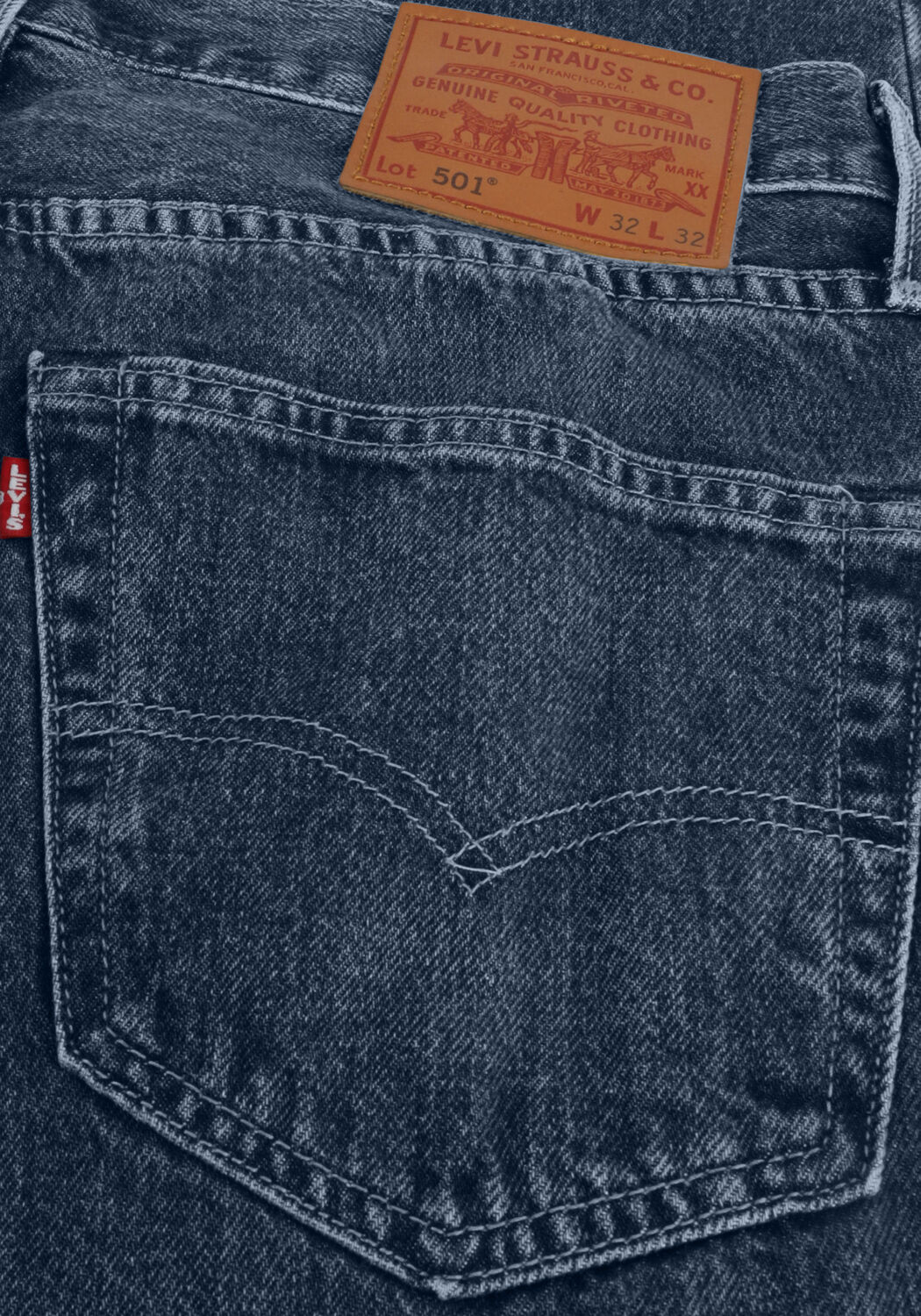 Blauwe LEVI'S Straight leg jeans 501 LEVIS ORIGINAL FIT - large