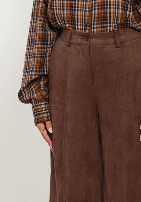 Bruine OBJECT Wijde broek OBJMIYA HW WIDE PANTS - large