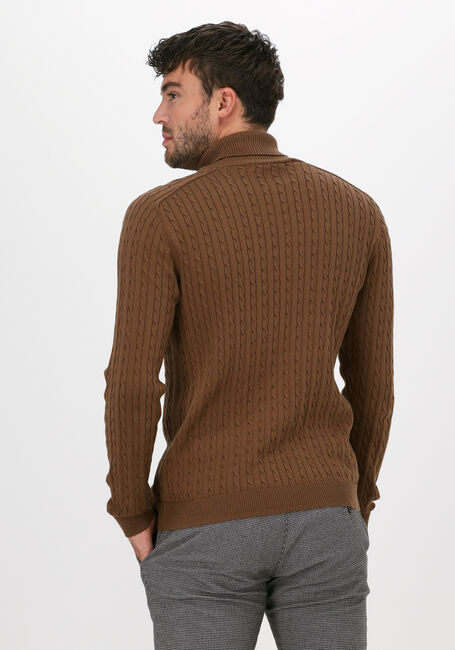 Bruine SELECTED HOMME Coltrui SLHAIKO LS KNIT CABLE ROLLNECK - large