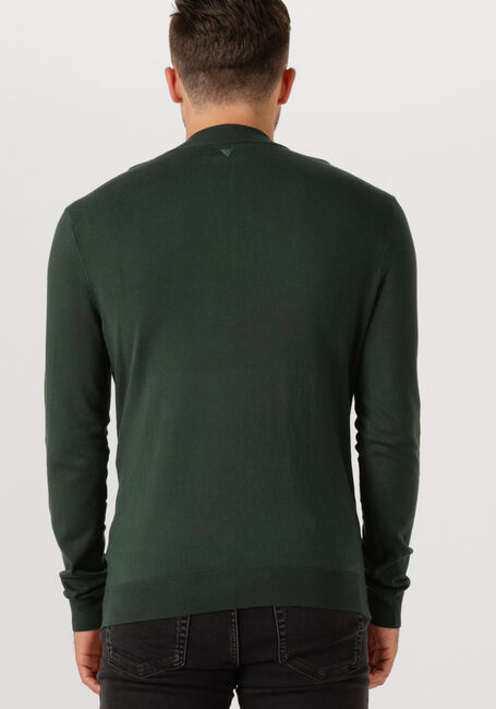 Donkergroene PURE PATH Trui REGULAR FIT HALF ZIP KNITWEAR - large