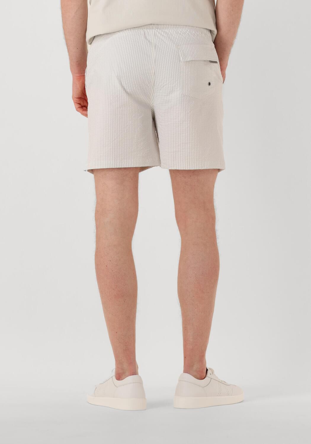 PROFUOMO Heren Zwembroeken Swimshort Stripe Gebroken Wit