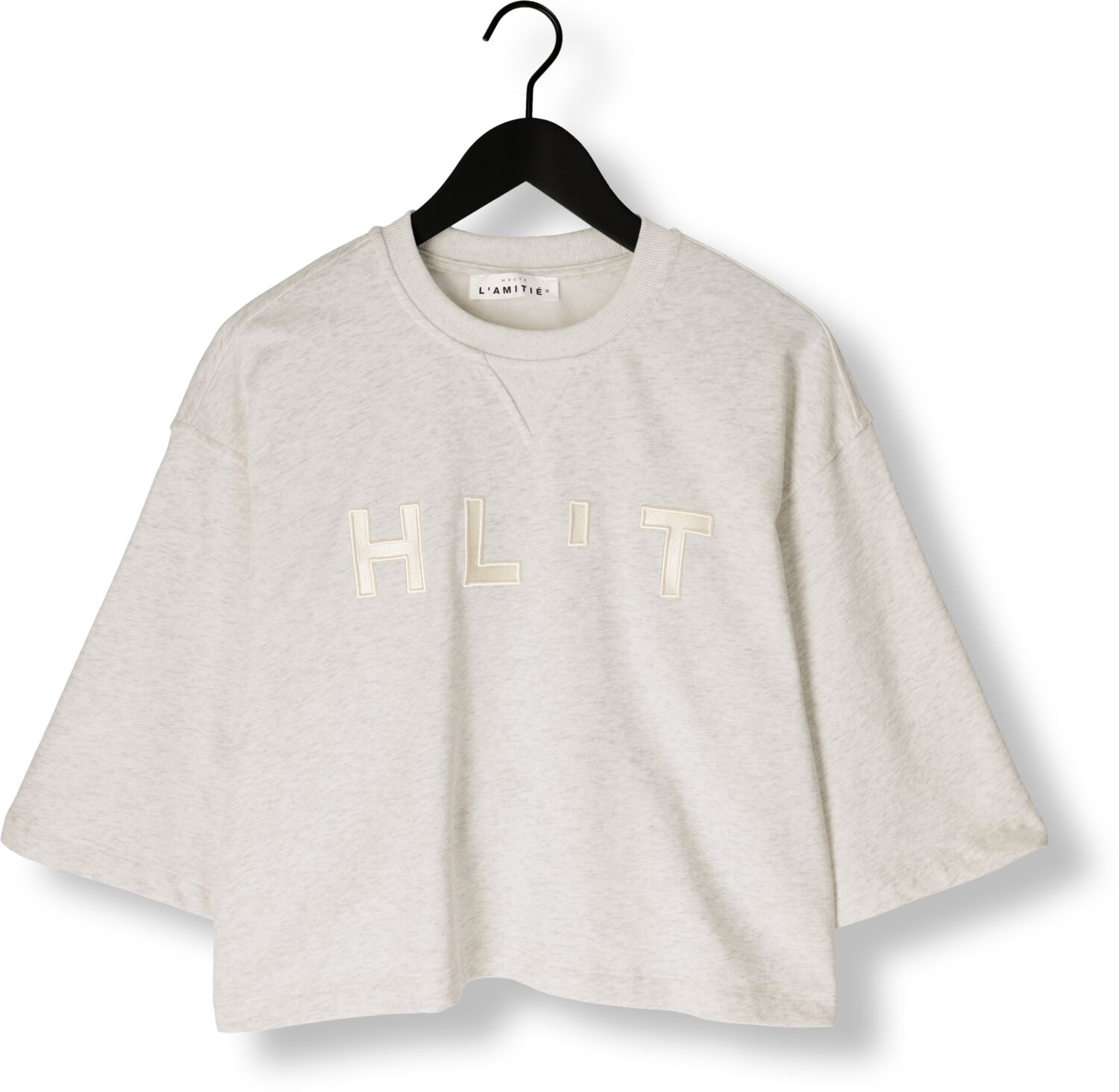 HAUTE L'AMITIÉ Dames Tops & T-shirts Hlt Ss Logo Sweat Lichtgrijs