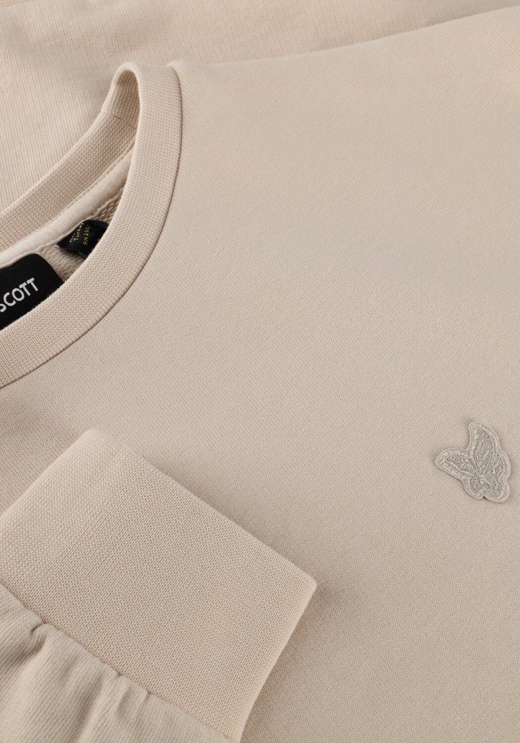 Beige LYLE & SCOTT Trui HEAVY WEIGHT DROP SHOULDER CREW NECK - large