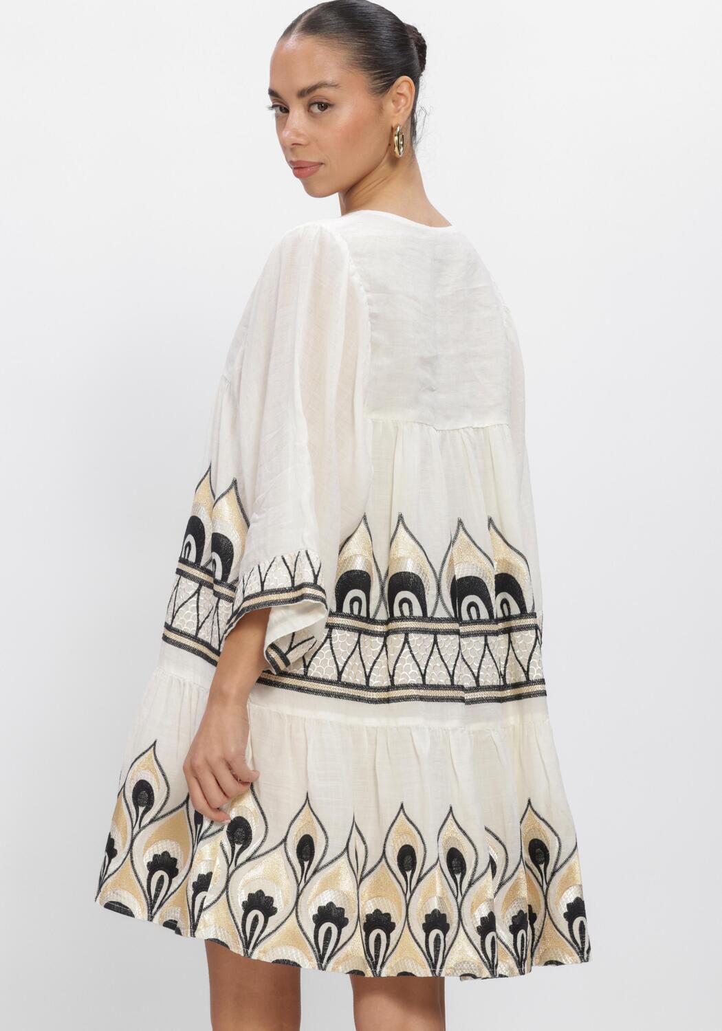 Gebroken wit GREEK ARCHAIC KORI Mini jurk S26K-4033165 - large