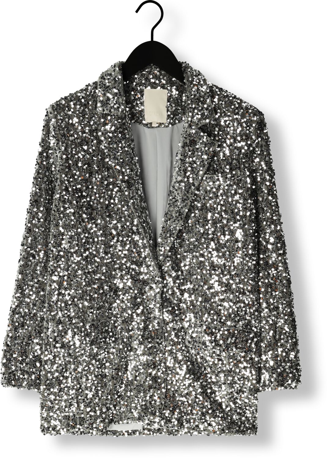 NOTRE-V Dames Blazers Nv-christine Glitter Velvet Blazer Zilver