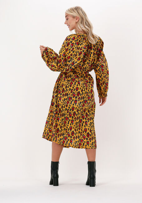 Gele SISSEL EDELBO Midi jurk LARA SHORT DRESS - large