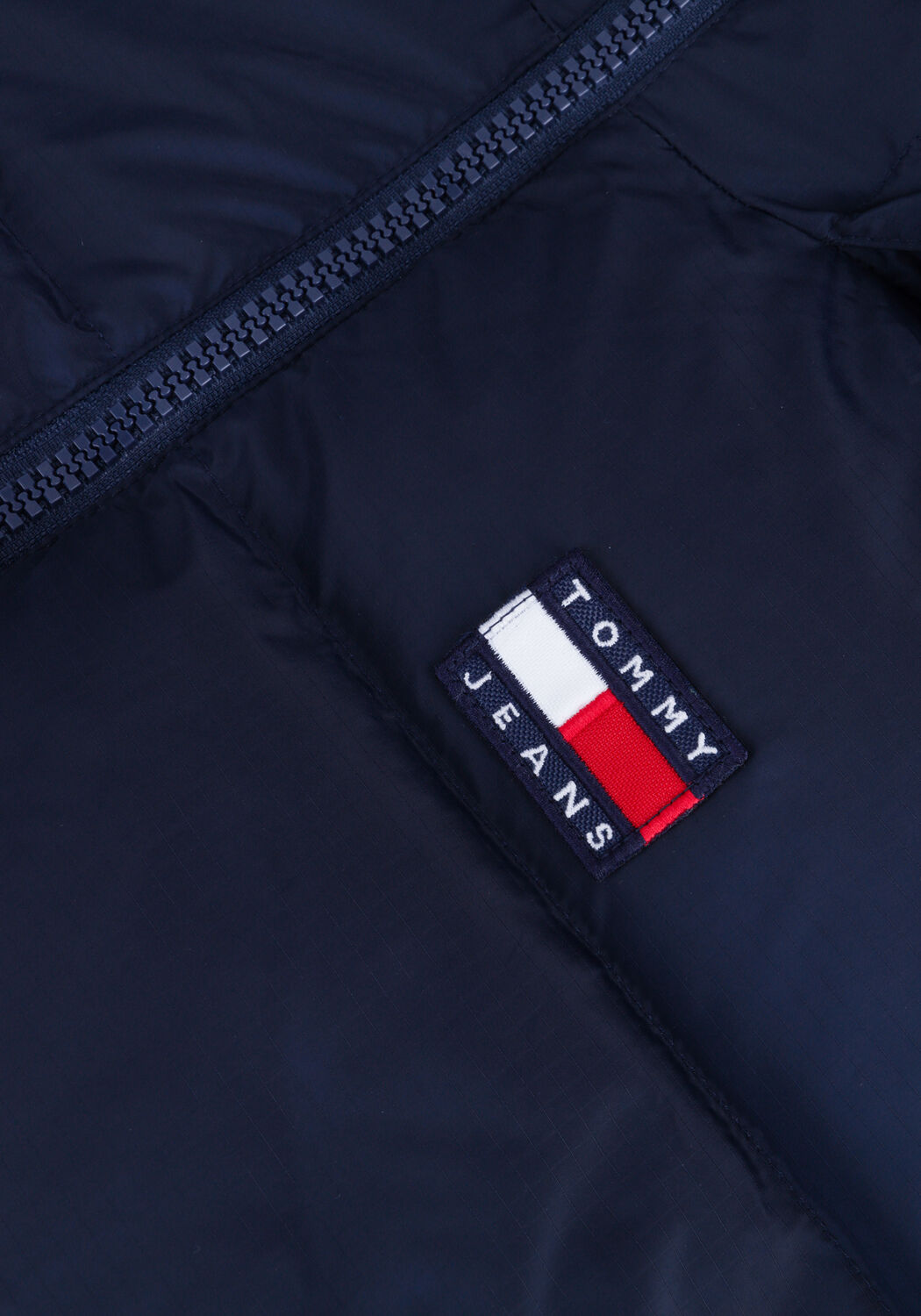 Donkerblauwe TOMMY JEANS Gewatteerde jas OUTERWEAR SHORT PUFF - large