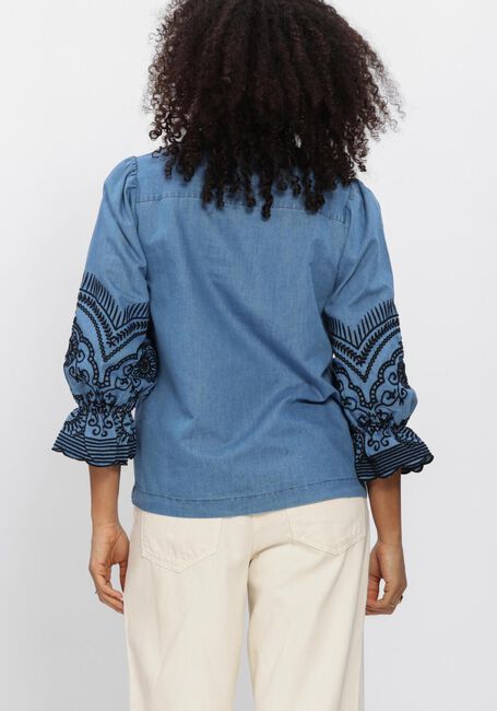 Blauwe MOS MOSH Blouses MMSTOMIN EMB SHIRT - large