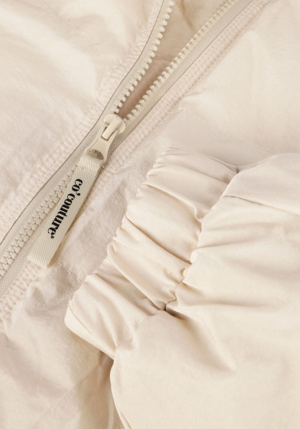 Beige CO'COUTURE Gewatteerde jas FROSTY CROP PURR JACKET - large