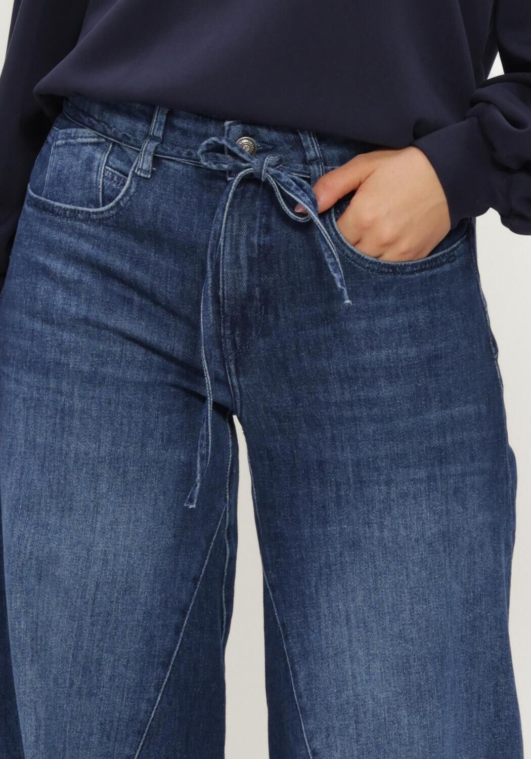 Blauwe MAC Wijde broek 0333 AUTH. COMFORT VINTAGE DENIM WIDE EXTREME - large
