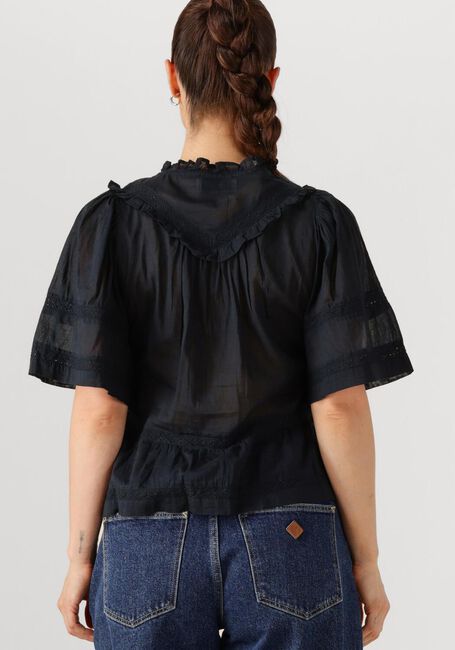Donkerblauwe NEO NOIR Blouses EVIENNE S VOILE TOP - large
