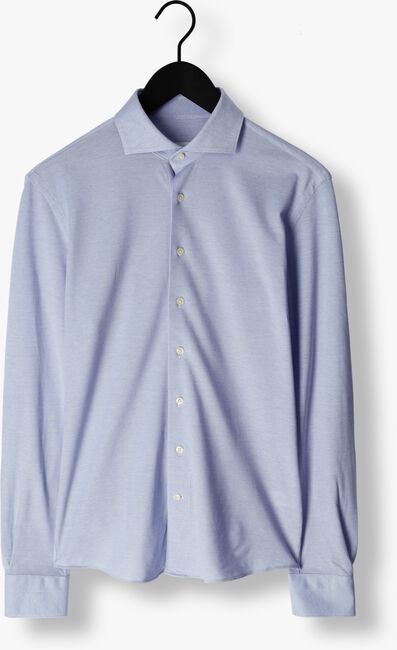Lichtblauwe PROFUOMO Klassiek overhemd KNITTED SHIRT - large