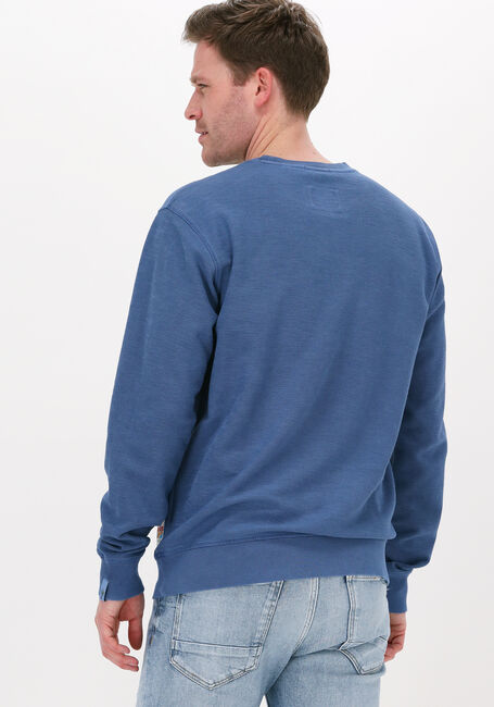 Blauwe SCOTCH & SODA Sweater GARMENT-DYED INTERLOCK FELPA SWEATSHIRT - large