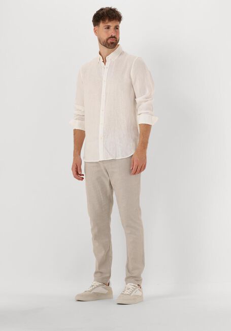 Witte SCOTCH & SODA Casual overhemd LINEN SHIRT LS BUTTON-D - large