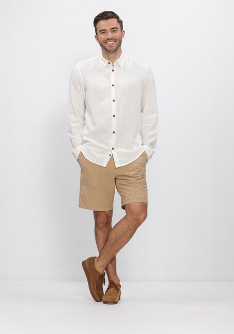 Ecru ANERKJENDT Casual overhemd AKLEIF COT/LINEN/VIS L/S SHIRT - large