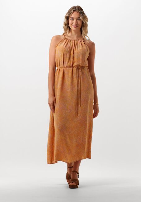 Beige SISSEL EDELBO Midi jurk MERIDA SILK STRAP DRESS - large